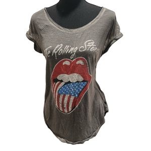 Gray Rolling Stones Graphic Women's Top